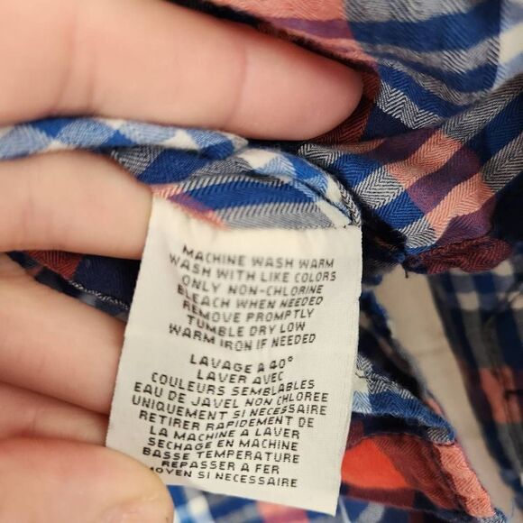 Ralph Lauren Denim & Supply Women Red Blue Plaid Button-Up Shirt Medium Cotton - Picture 11 of 11